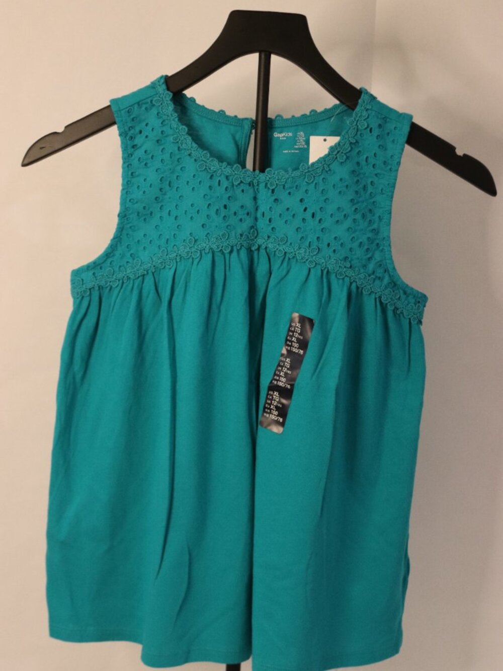 NWT Gap Kids Girls Turquoise Sleeveless Top Sz XL (12)